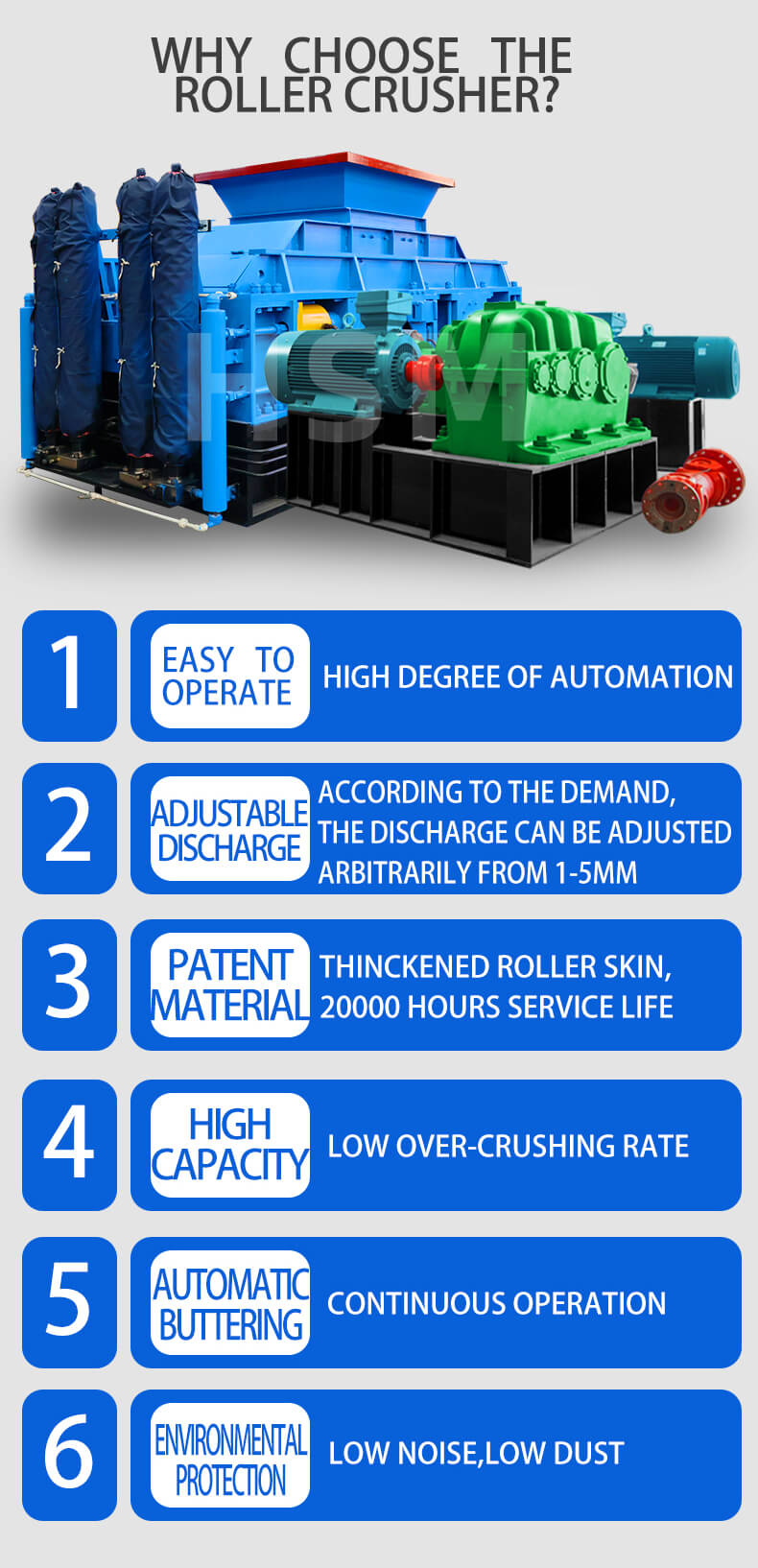 advantage of double roller crusher