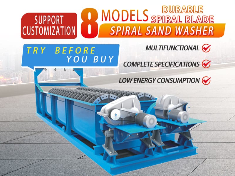 Spiral sand washing machine