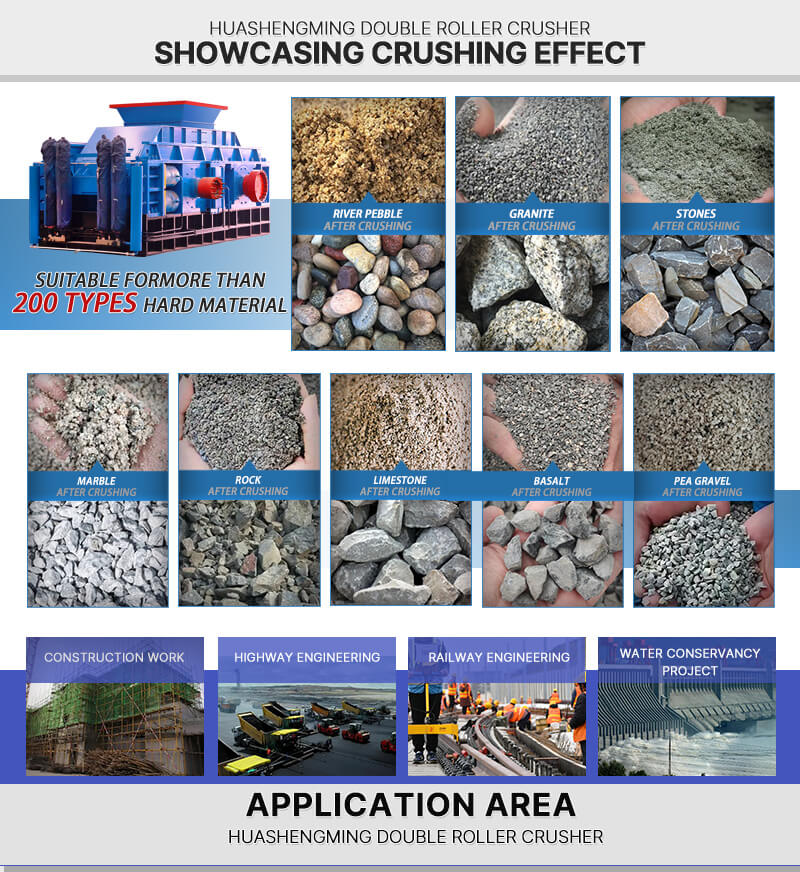 Materials that can be crushed by the roller crusher