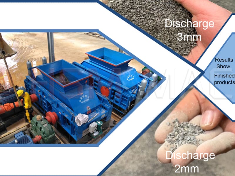 roll crusher Discharge Size