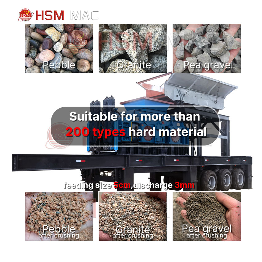 mobile double roll crusher