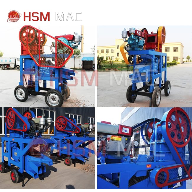 small mobile mini stone diesel jaw crusher