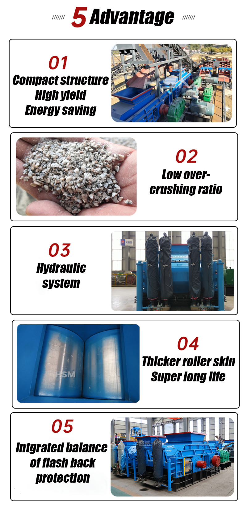 Fully hydraulic roller crusher