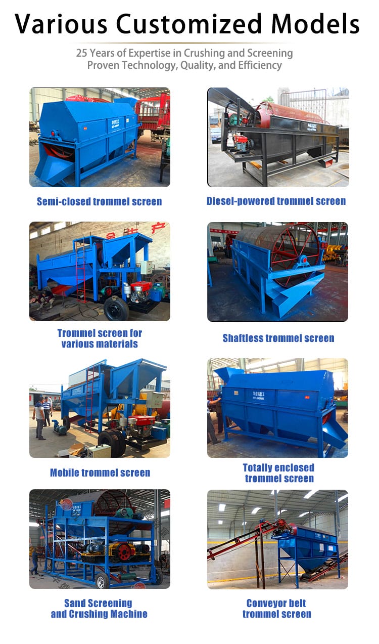 Trommel screen machine